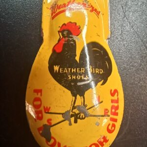 Rare Vintage Kirchhof Tin Clicker Wearherbird Shoes Tin Toy Weather vain Rooster