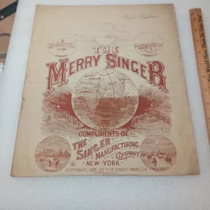 The Merry Singer" (1891)-Singer Sewing Mach. Co. (NY) - Advertising Sheet Music