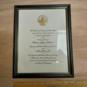 presidential inauguration invitation Bill Clinton Al Gore Attend And Participate