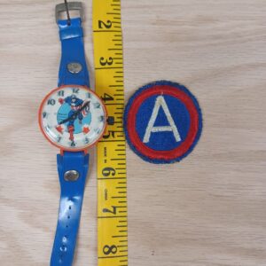 1 Vintage RARE Marx Captain America Watch – Marvel Comics Group Toy, Hong Kong