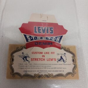 Levis Stretch Denim Jeans Advertisement Memorabilia Logo Label Vintage 1950s