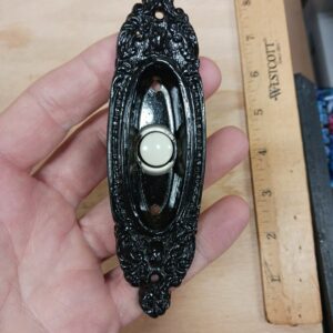 Vintage Cast Iron Doorbell Elaborate Design Heavy Made In Italy Doorbell