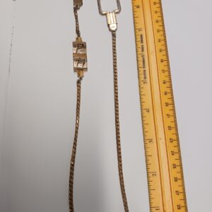 Vintage Hickok Pocket Watch Chain PH Old Mens Jewelry Gold Tone Chain Pocket watch