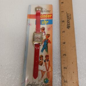 Vintage 1966 Esco Modern Toy Watch Red West Germany HTF Kinder Uhr Wristwatche
