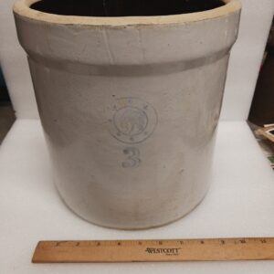 Vintage Louisville Pottery Co. Stoneware Crock #3 – Native American Logo – Collectible