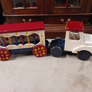 Vintage Circus Toy Truck – Large 36" Antique Carnival Toy – Collectible Lot