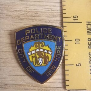 Vintage Badge Pin Jewelry Police Department New York City Old Pin Charm Necklace
