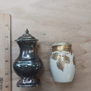 Vintage Hat Pin Silver Ceramic Holders Old Antique Hat Pin Holders