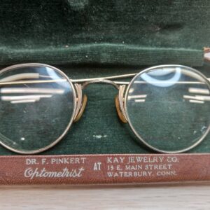 Shuron Vintage Hexagon Gold Glasses 12K GF Rimless Reading Eyewear Antique Frames