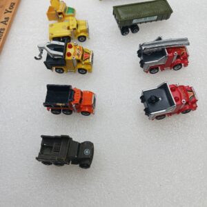 Vintage Micro Machines Galoob Lot Fire Truck Tow Truck Army Vehicles Weyerhaeuser Set
