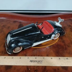 Vintage Distler Germany US Zone Wind Up BMW Tin Toy Car Works Rare Postwar Collectible