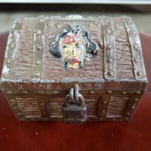 Vintage Tin Pirate Treasure Chest Bank Japan Marx Style Tin Toy Pirate Chest Collectible