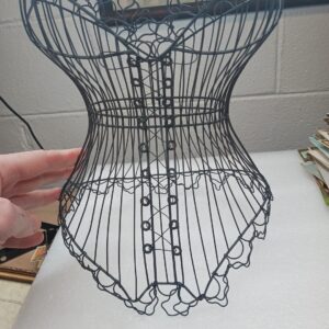 Antique Wire Bust Display Form Lady Fashion Mannequin Wire Dress Form Vintage Decor