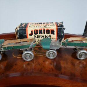 Kingston Junior Roller Skates Vintage 50s Pressed Steel Shoes USA Child Skates Rare
