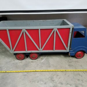 Rare 48” Vintage Toy Dump Truck Wood & Pressed Steel Store Display Huge Antique Toy
