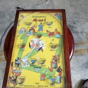 Vintage 1950s Poosh M Up Pinball Tin Wood Game Northwestern Products USA Arcade Game
