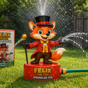 Funhousebids Felix The Fox Sprinkler Fun Interactive Outdoor Water Toy For Kids
