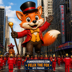 Funhousebids Felix The Fox NYC Parade Balloon Circus Carnival Display Collectible Art Print