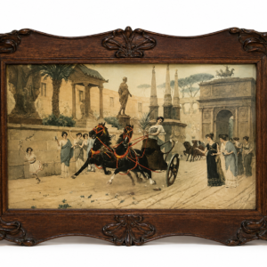 Vintage Roma Forty Portrait Art Gallery Frame Julius Caesar Wall Decor