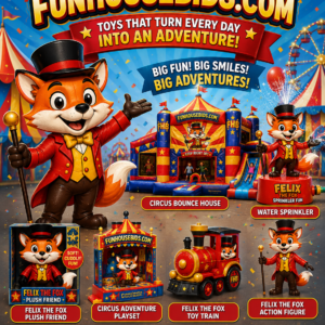 Funhousebids.com Felix The Fox Toy Poster Circus Carnival Collectible Wall Art Display