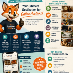FunHouseBids Online Auctions – Bid on Antiques, Tools, Jewelry & More Daily